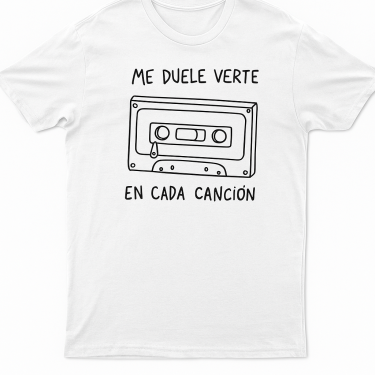 CAMISETA GIRA VINILO "Me duele verte en cada canción"